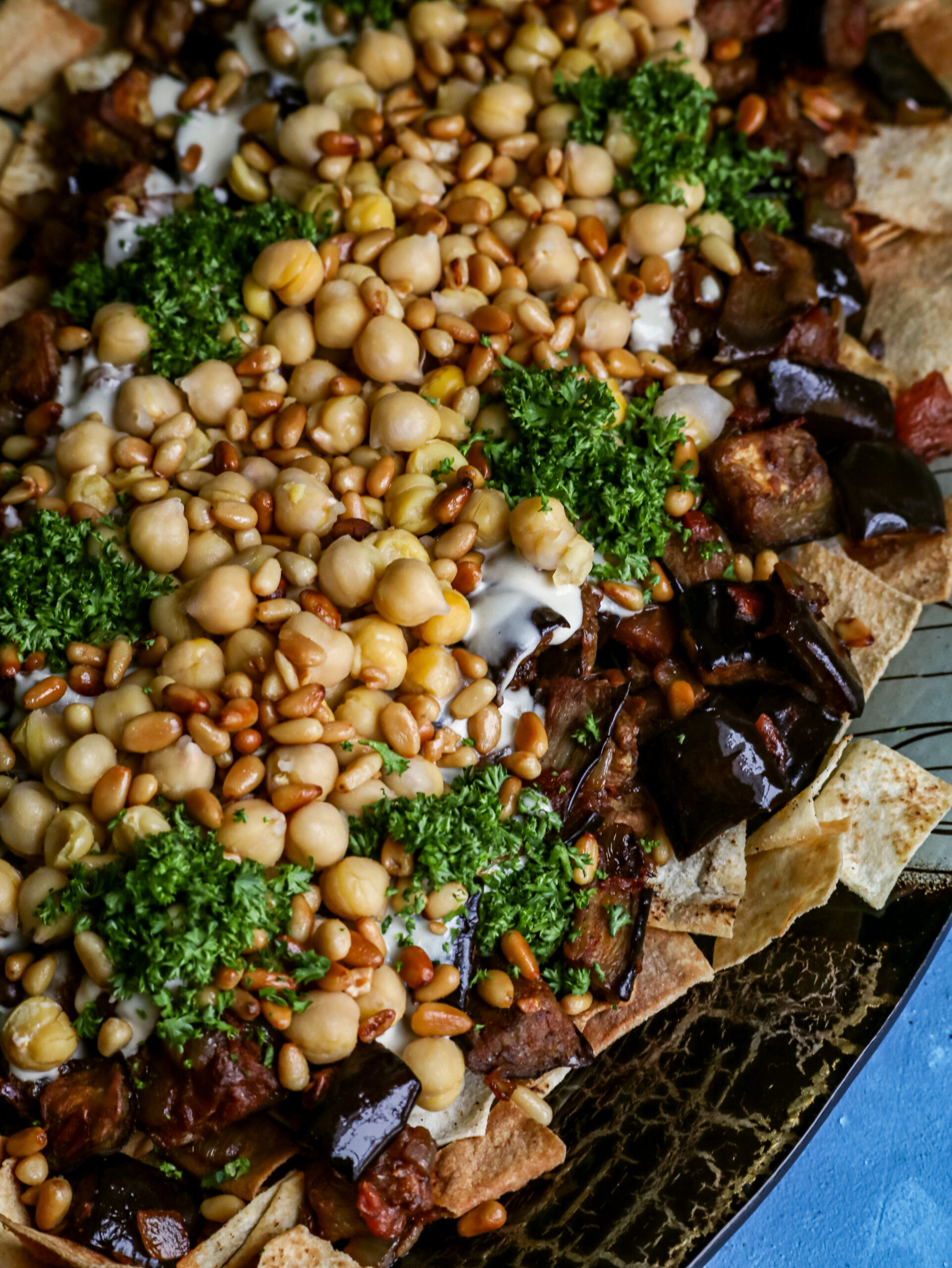 Fattet Batinjan (Eggplant Fatteh) - Plant Based Arab