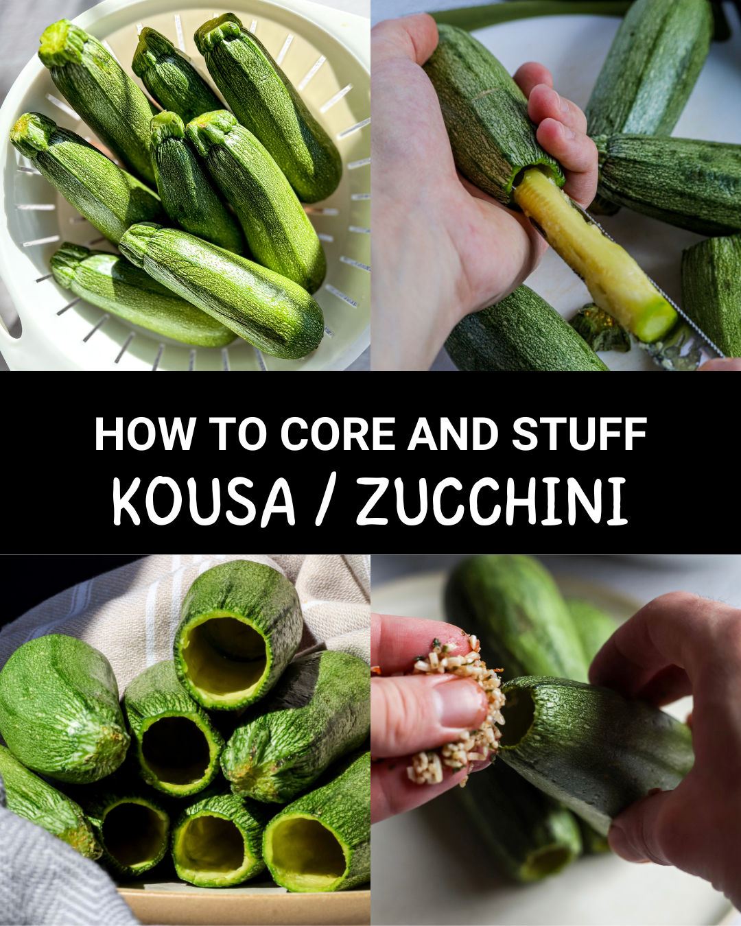 How To Core Kousa (Zucchini) - Plant Based Arab